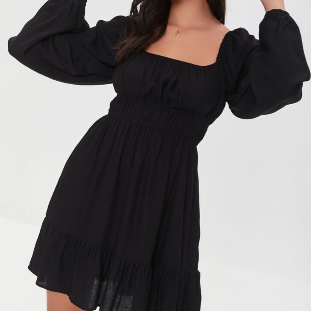 F21 Woven Black dress